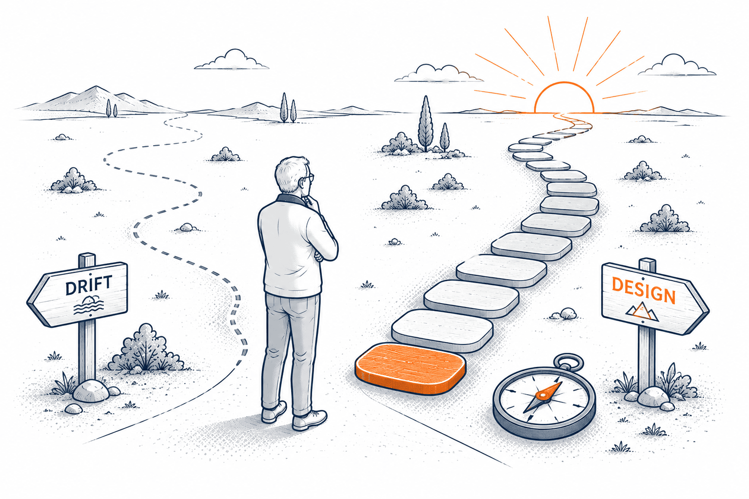 Drift vs Design — the choice between drifting through retirement and designing it